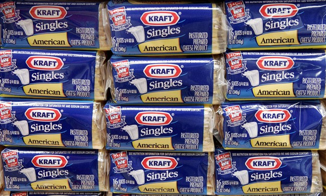 In this July 24, 2006, file photo, packages of Kraft Singles are displayed in Chicago. 