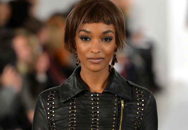 Model Jourdan Dunn walks the runway at the Oscar De La Renta fashion show during Mercedes-Benz Fashion Week Fall 2014 on February 11, 2014 in New York City.