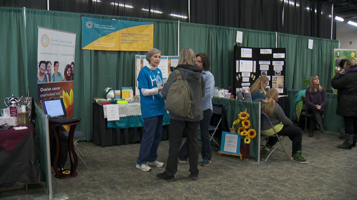 An ovarian cancer survivor is volunteering her time at Saskatoon’s wellness expo to teach women about the deadly disease.
