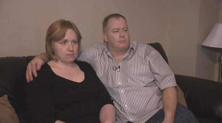 Jonathan Langille's mother, Jan Thorpe, and stepfather, Shawn Egan.