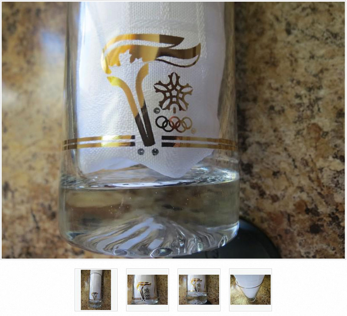 Commemorative glasses sold by Petro-Canada to celebrate the 1988 Games.