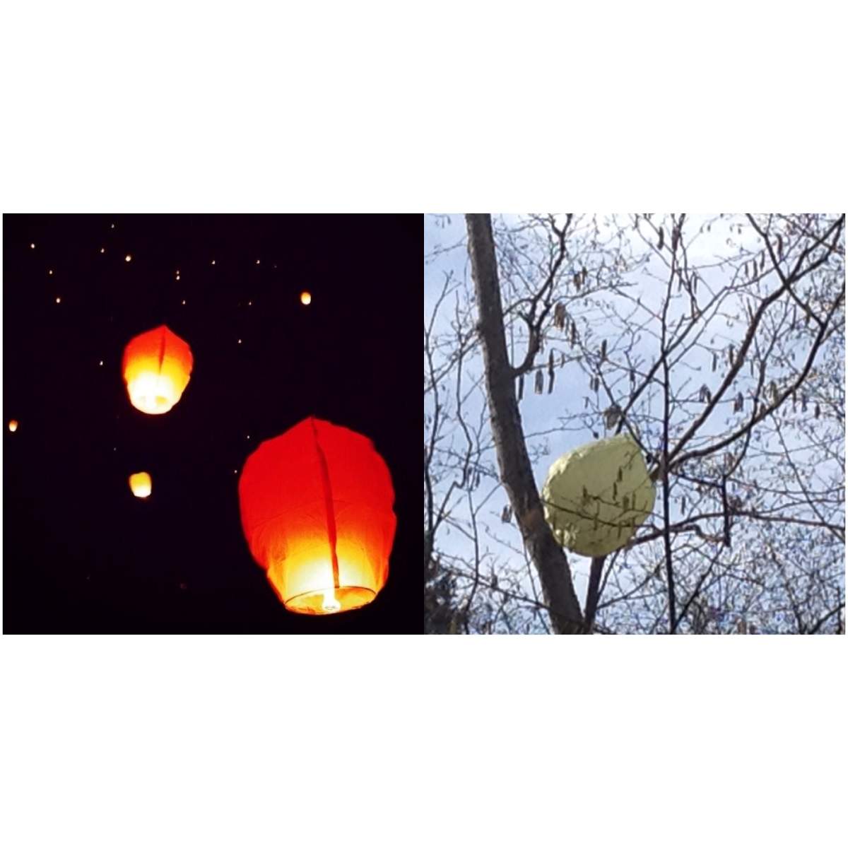 While beautiful at night, paper lanterns leave a mess in the morning.