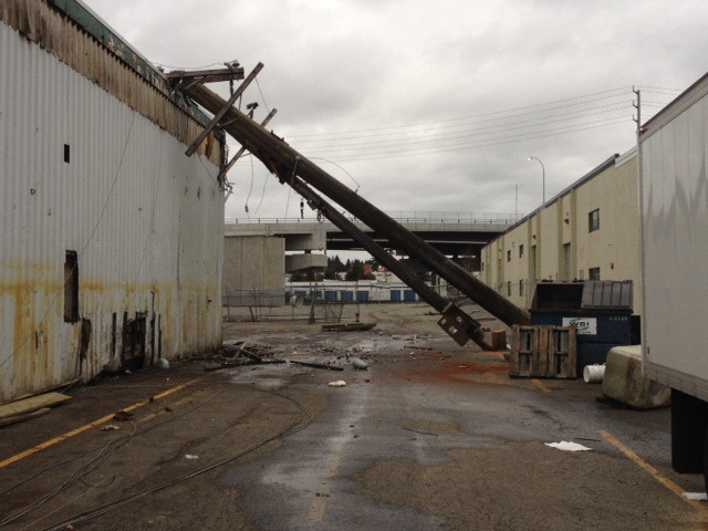 According to BC Hydro, two power poles were chopped down and the contents of three attached electrical transformers were stolen along with the connecting cables. 