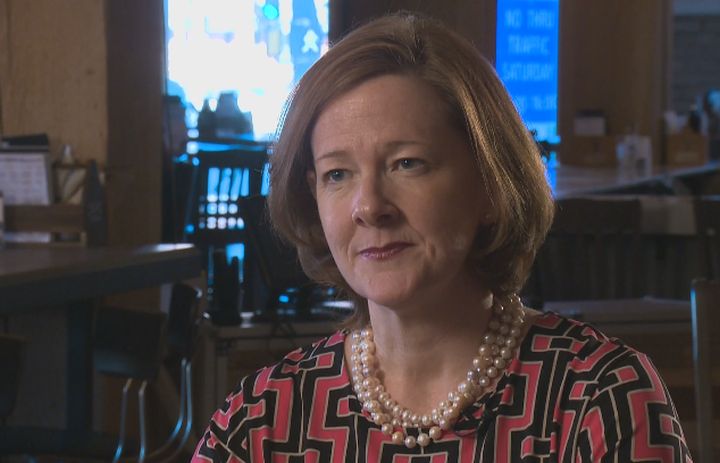 Premier Alison Redford speaks to Global News in a one-on-one interview Wednesday, Feb. 26, 2014.