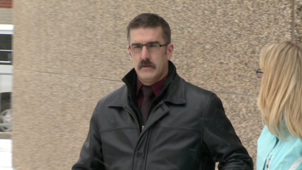Robert Power, 41, leaving Regina Provincial Court on Feb. 12, 2014.