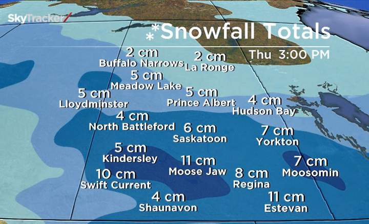 Up to 10 cm of snow expected for parts of Saskatchewan as a Pineapple Express brings in heat and moisture.