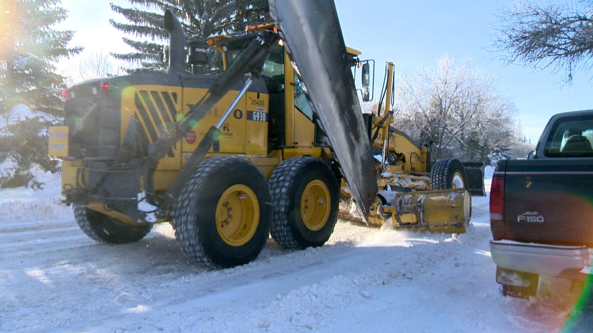 Regina is continuing to dig out from the blast of snow the city received Wednesday.
