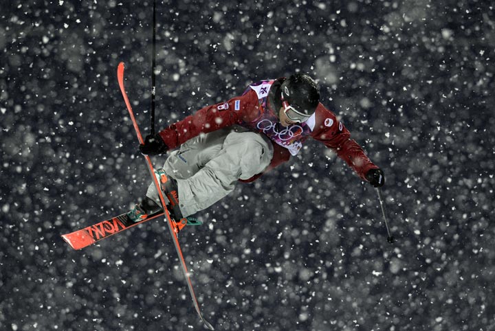 Canada's Matt Margetts competes in the Men's Freestyle Skiing Halfpipe qualifications at the Rosa Khutor Extreme Park during the Sochi Winter Olympics on February 18, 2014.   
