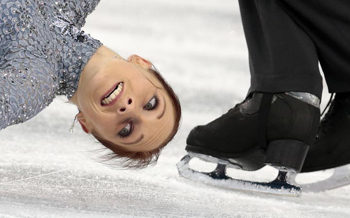 Maylin Wende and Daniel Wende of Germany compete in the team pairs short program figure skating competition at the Iceberg Skating Palace during the 2014 Winter Olympics, Thursday, Feb. 6, 2014, in Sochi, Russia. (AP Photo/Ivan Sekretarev)
.