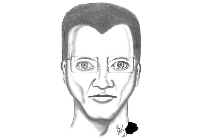 A composite drawing of a man wanted for sexual assault.