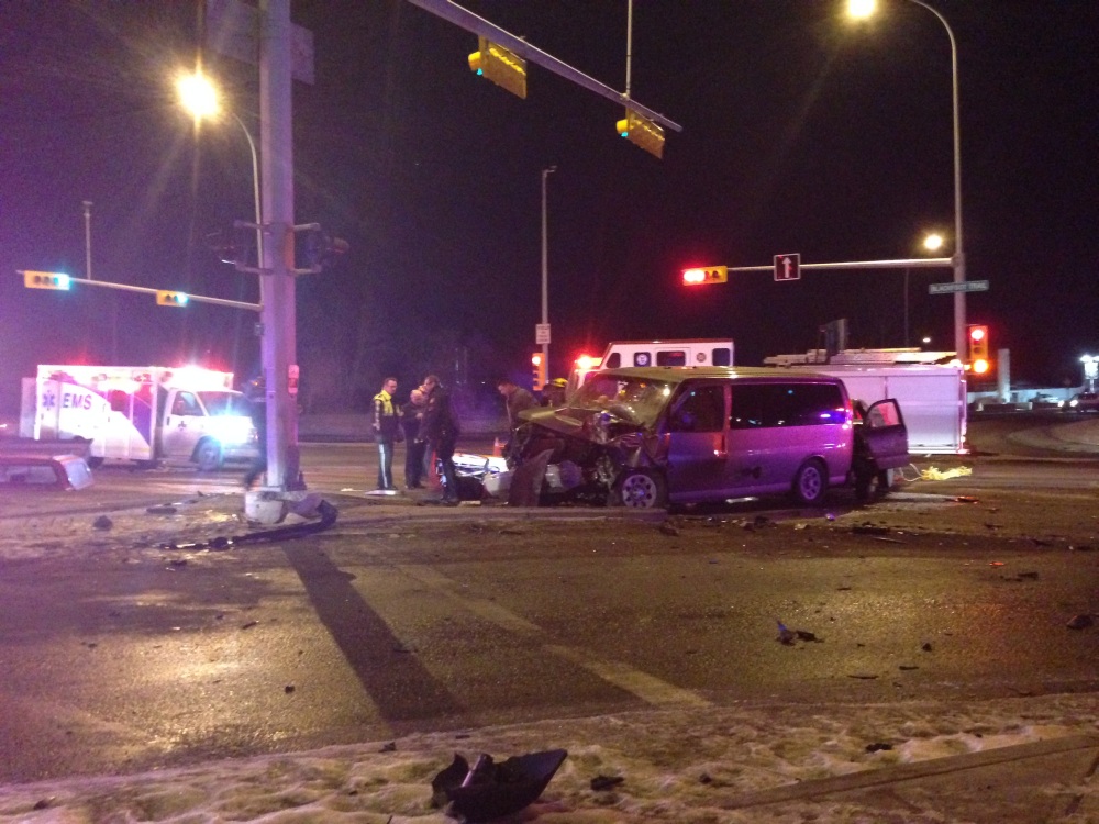 Two police officers rushed to hospital after collision - image