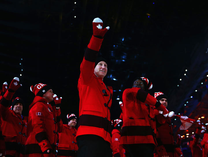 Team Canada enters the Opening Ceremony of the Sochi 2014 Winter Olympics at Fisht Olympic Stadium on February 7, 2014 in Sochi, Russia. 