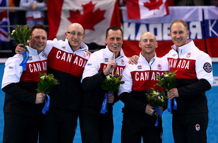 Team Brad Jacobs gold medal winners in Sochi