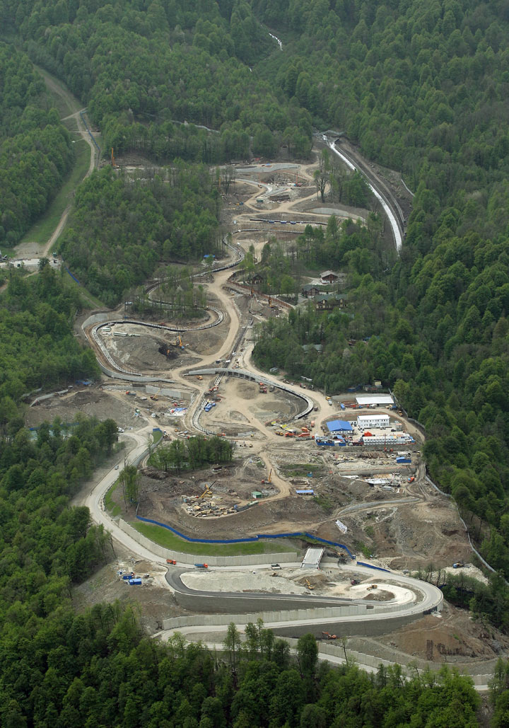 Sanki Sliding Center under construction