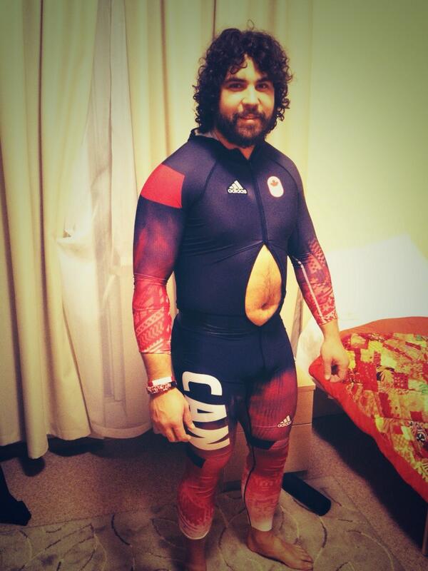 Christopher Spring's wardrobe malfunction.