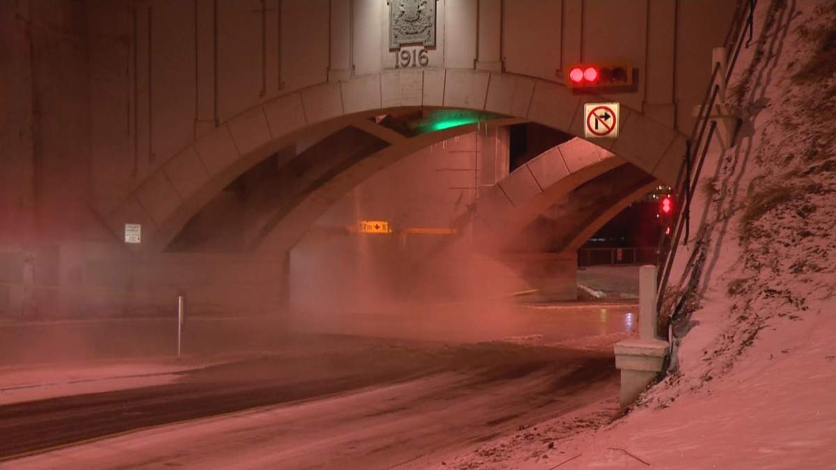 City crews respond to a water main break along Memorial Drive on Monday February 24, 2014.