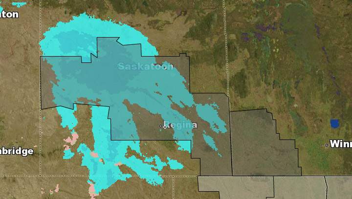 Much of southern Saskatchewan, including Saskatoon and area, is now under a winter storm warning, with up to 15 cm of snow expected.