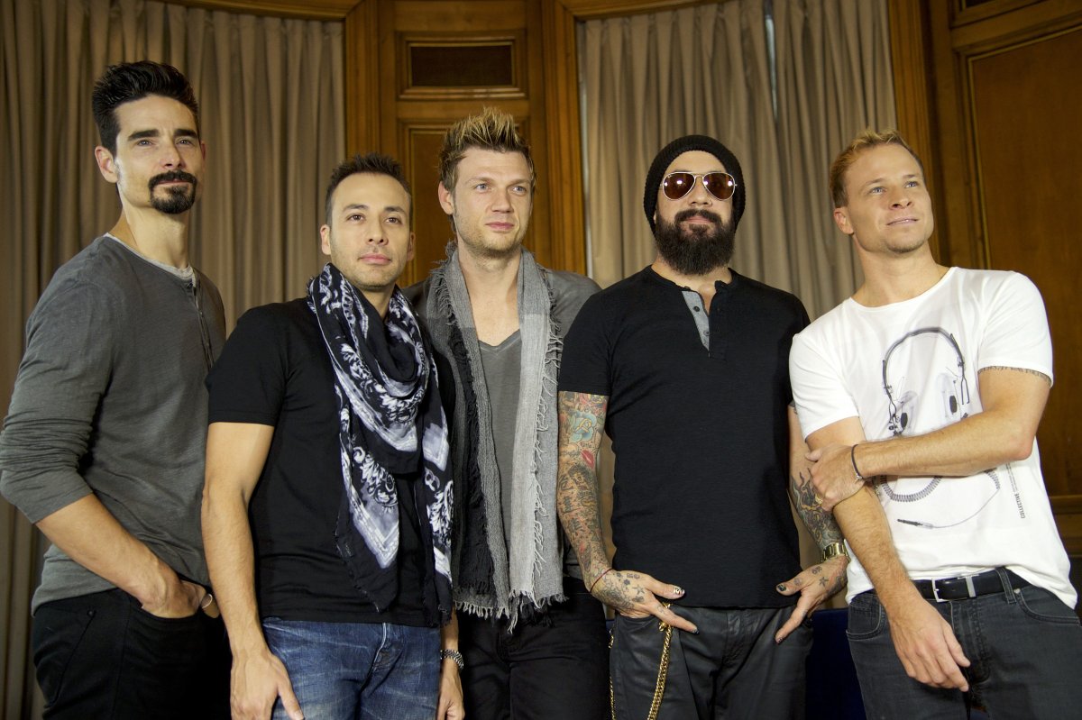 Backstreet Boys - Kevin Richardson, Howie Dorough, Nick Carter, A.J. Maclean and Brien Littrell.  'In A World Like This' album launch, Madrid, Spain - 12 Nov 2013.