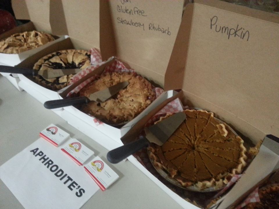 Aphrodite's Cafe and Pie Shop has brought in extra staff and is extending their hours to celebrate Pi Day. There will also be extra pies, of course. 