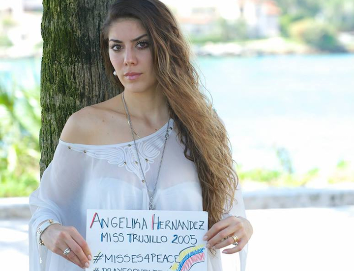 #Misses4Peace founder Angelika Hernandez poses for the campaign on Facebook.