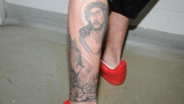 Justin Bieber tattoo leg