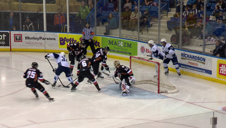 Blades drop eighth game in a row with 2-1 loss to Hitmen.