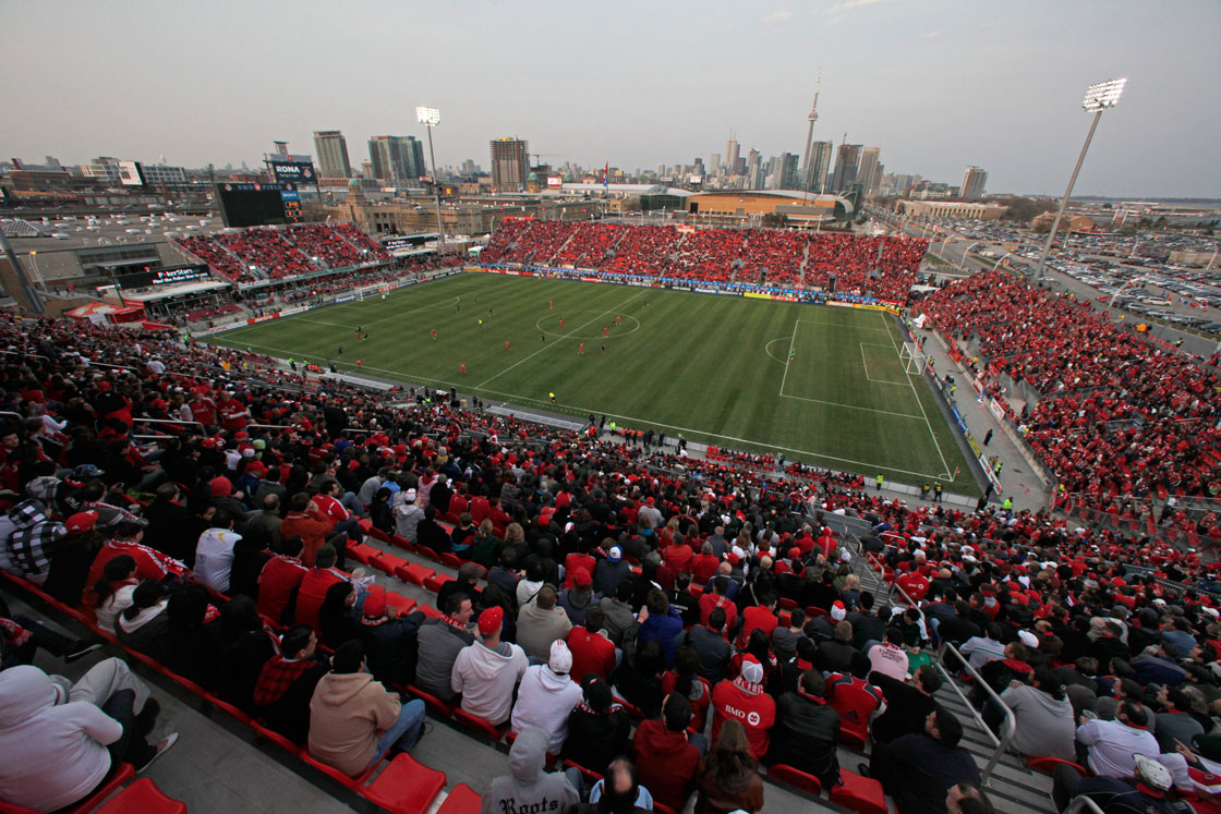 Fans a BMO Field, home to Toronto FC, in April 2011. TFC, which is owned by MLSE, has not made the post-season in seven years of existence.