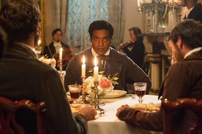 This film publicity image released by Fox Searchlight shows Chiwetel Ejiofor as Solomon Northup in a scene from "12 Years A Slave.".