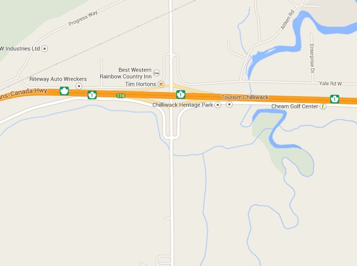 Accident on Highway 1 at Lickman Road in Chilliwack