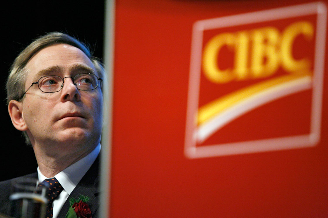 CIBC chief executive Gerry McCaughey at the bank's annual meeting. 