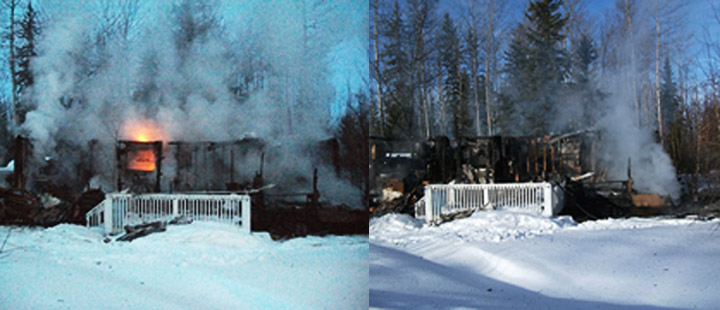 RCMP responded to home fully engulfed by fire on a northern Saskatchewan reserve early Wednesday morning.