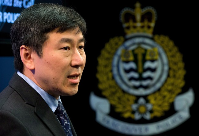 Vancouver Police Chief Jim Chu is seen at a news conference in Vancouver, B.C., on Tuesday December 18, 2012.  