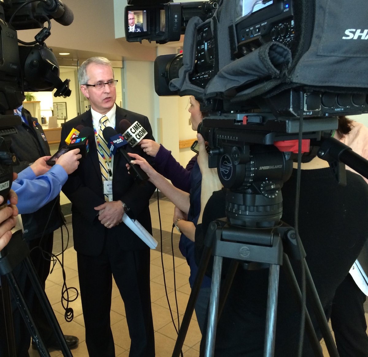 RQRHR CEO Keith Dewar talks with media about the move to a single health authority.