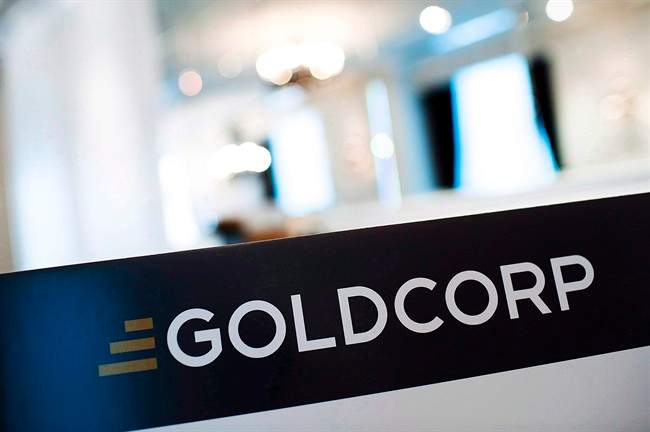 A Goldcorp sign is pictured at the annual meeting in Toronto on May 2, 2013. THE CANADIAN PRESS/Aaron Vincent Elkaim.