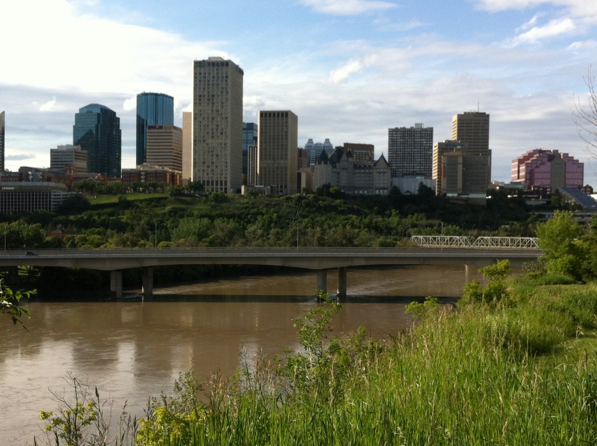 City of Edmonton, as seen from the River Valley.