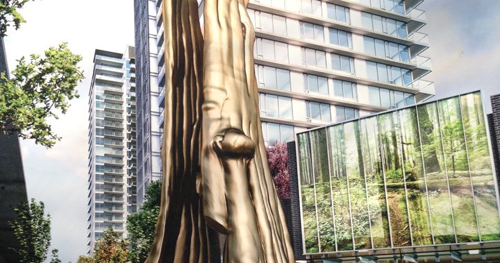 Douglas Coupland's Golden Tree unveiled in Vancouver