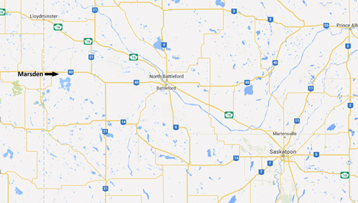 Pilot of glider plane injured while trying to make an emergency landing near Marsden, Saskatchewan on Sunday.
