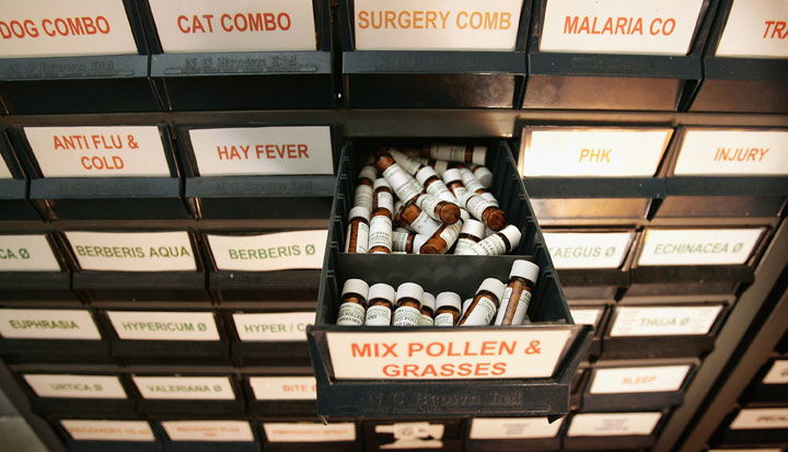 Drawers containing homeopathic remedies are seen at a pharmacy in this August 26, 2005 file photo. 