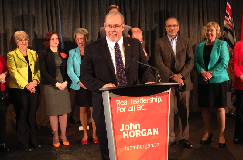 John Horgan announces the endorsements of 10 new MLAs in his bid to become the next NDP leader.
