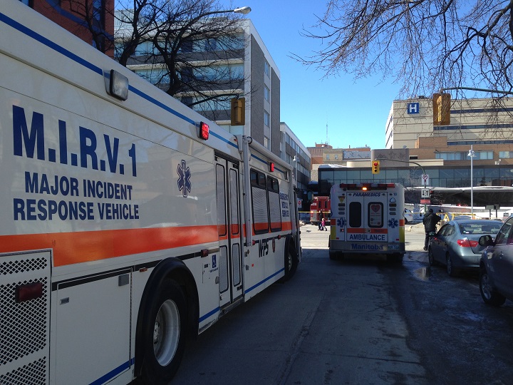 A chemical spill forced the evacuation of a building at Health Sciences Centre in Winnipeg on Thursday.