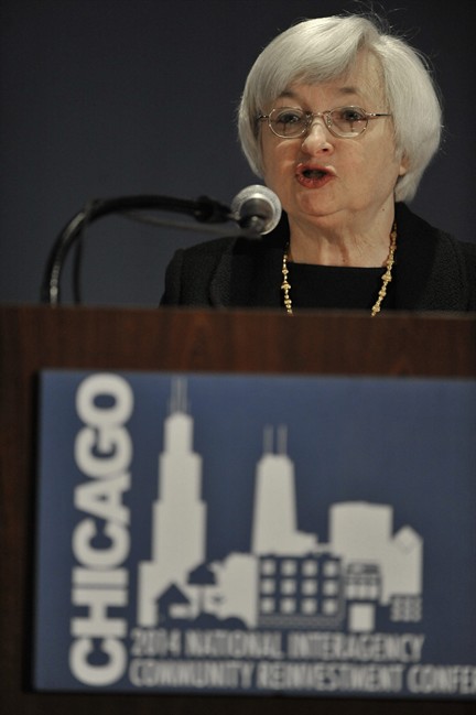 Federal Reserve Chair Janet Yellen speaks to community development professionals in Chicago.