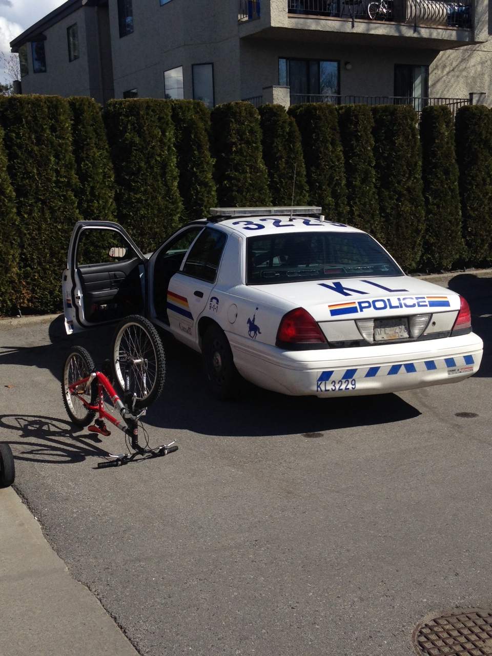 Car versus cyclist - image
