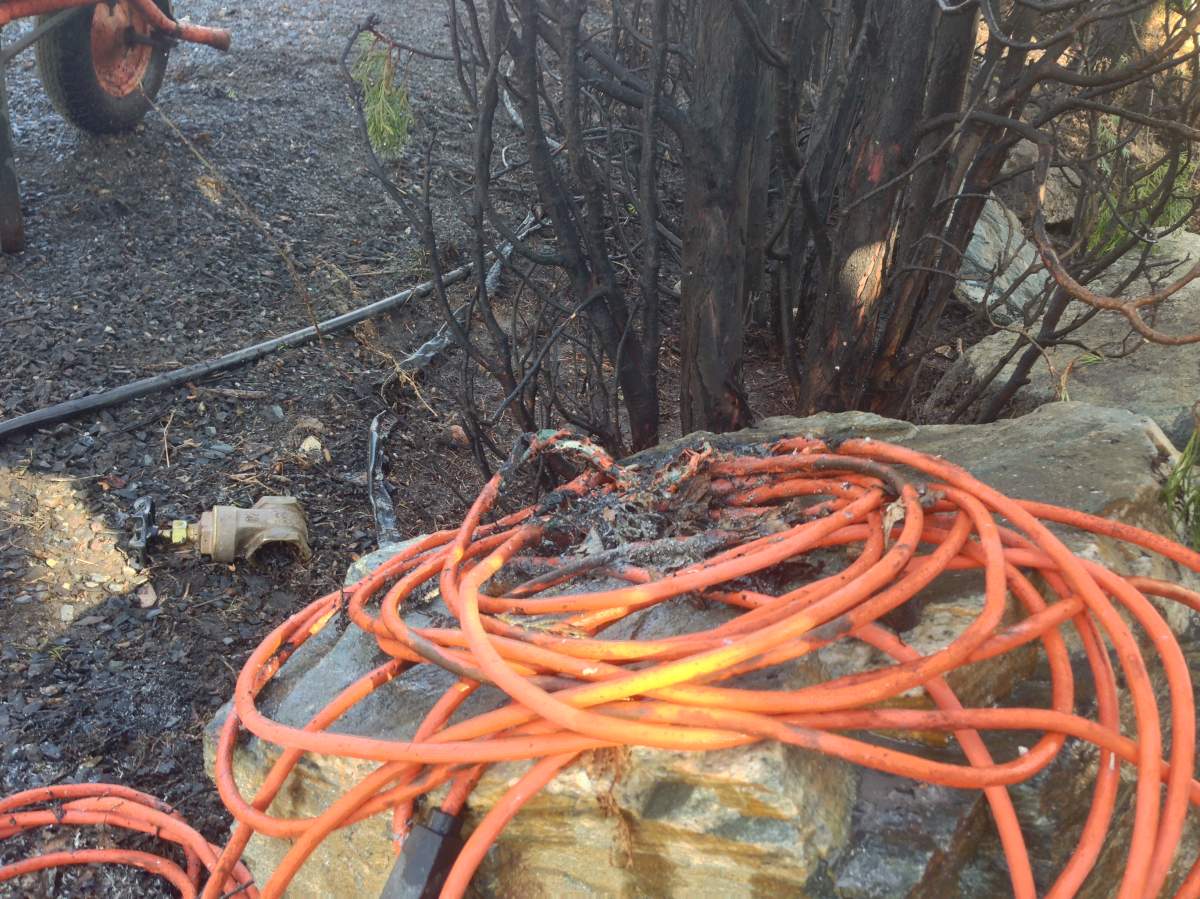 An electrical cord could be linked to a hedge fire in Lake Country Monday morning.