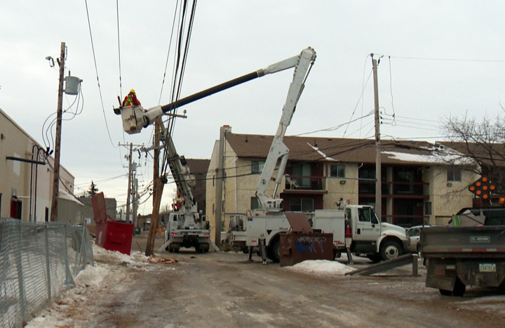 Power outage in Saskatoon’s Sutherland neighbourhood after vehicle collision Sunday morning.