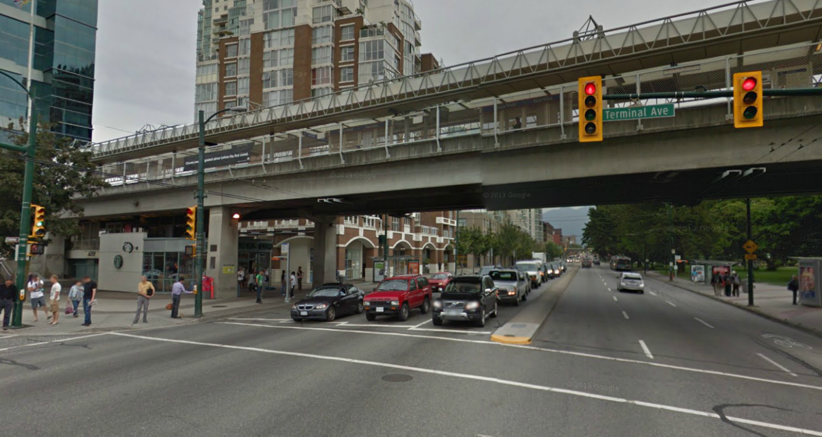 RCMP say two minors were stabbed outside the Main Street Skytrain station on March 23.