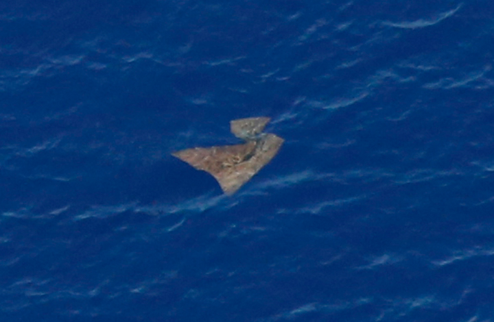 FILE - In this Saturday, March 29, 2014 file photo, an object floats in the southern Indian Ocean in this picture taken from a Royal New Zealand Air Force P-3K2 Orion aircraft searching for missing Malaysia Airlines Flight 370.