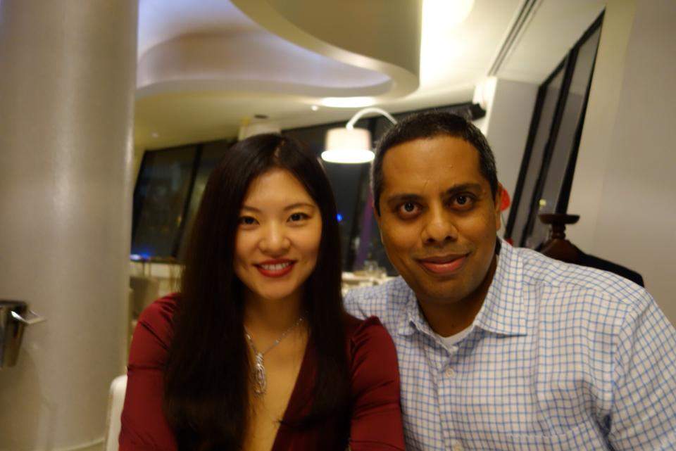 Xiaomo Bai and Muktesh Mukherjee pictured together.