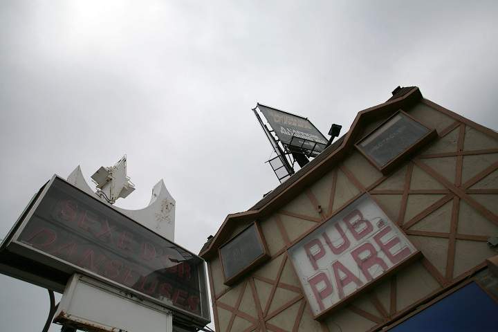 One of the many adult entertainment clubs in Montreal, Quebec.