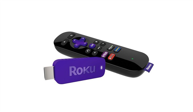 This undated image provided by Roku, shows the Roku Streaming stick. Roku's thumb-sized device plugs into a TV's HDMI port and feeds Internet video through a Wi-Fi connection. (AP Photo/ Roku).