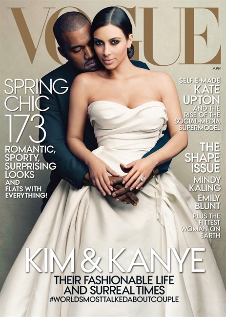 Kim Kardashian and Kanye West cover Vogue magazine